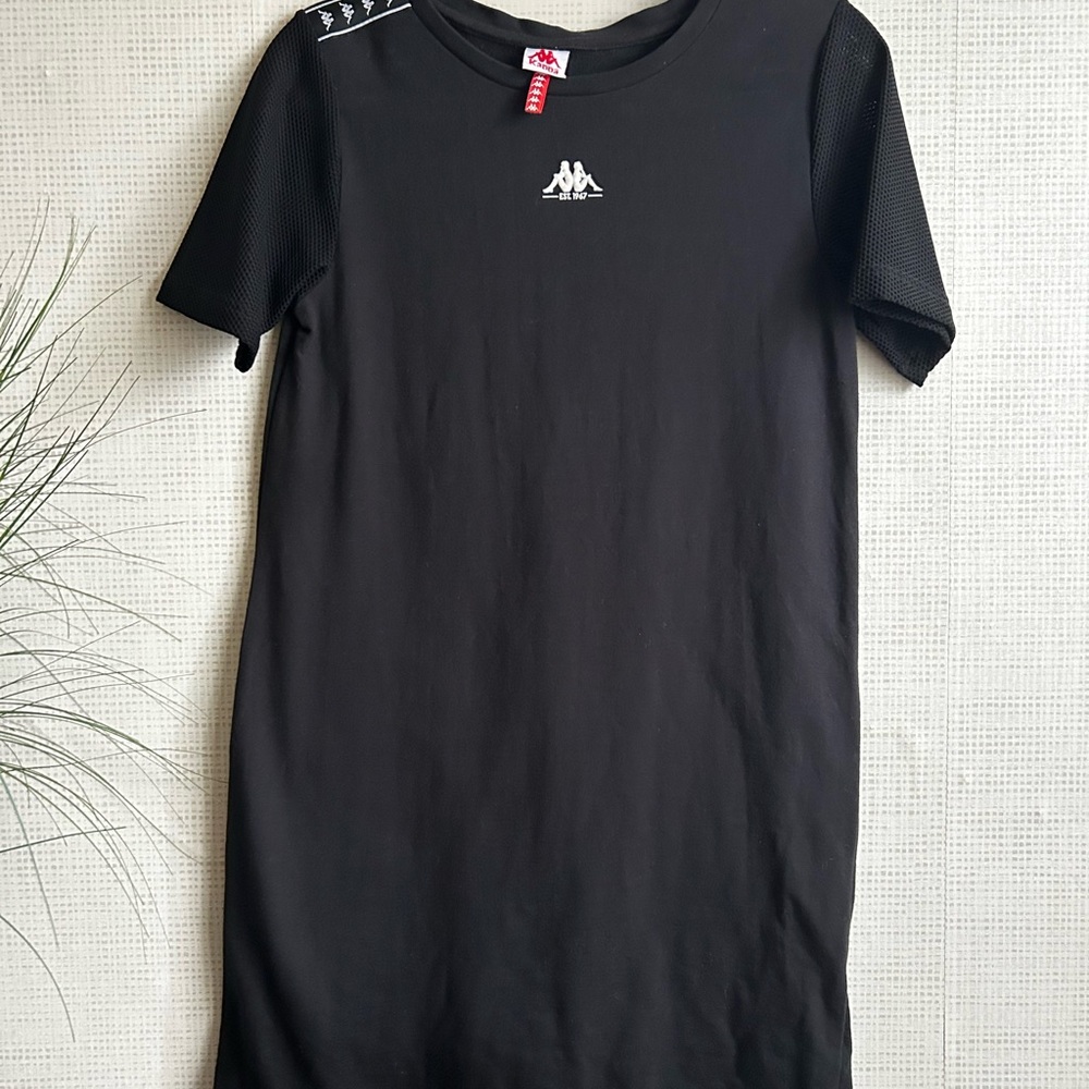 Kappa Black Mesh Sleeve Dress